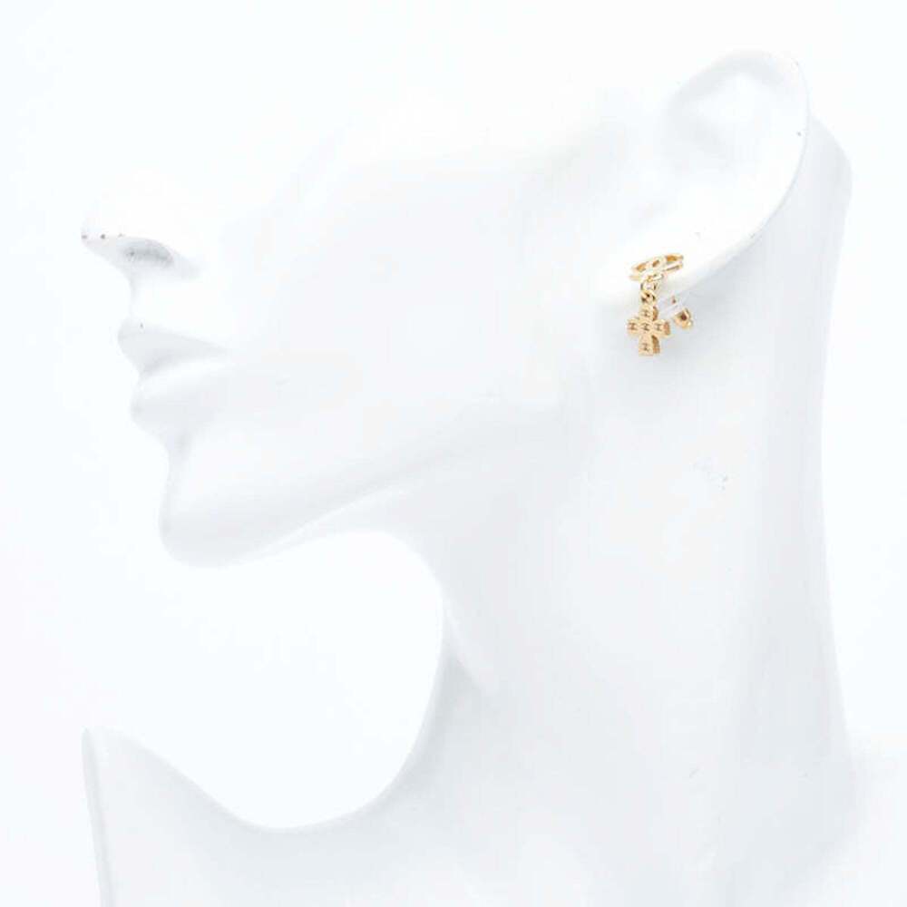 CHANEL Gold Logo Earrings - Picture 5 of 5